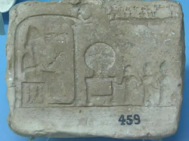 Relif mould - on top of the construction tablet built by Nabu-abla-iddin for god Shamash